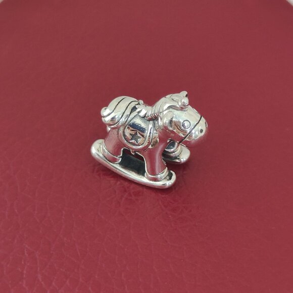 Pandora Bruno the Unicorn Rocking Horse Charm Pendant S925 Silver with box - Picture 1 of 9